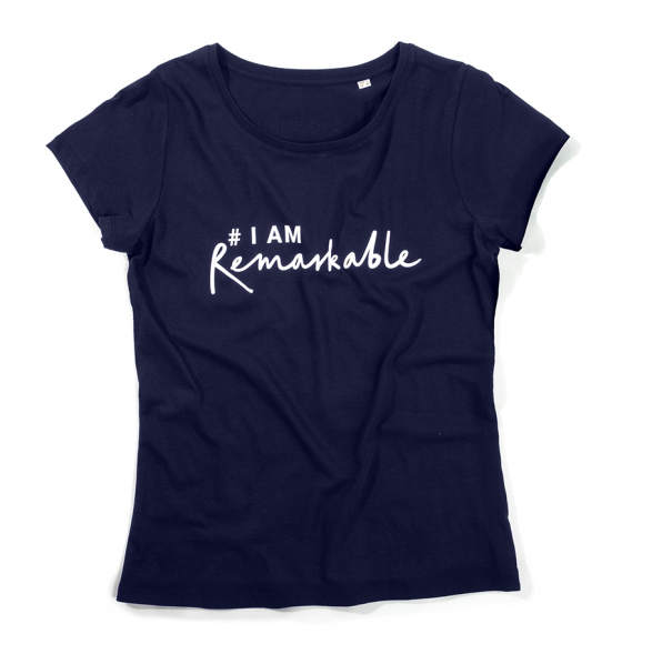 #IAmRemarkable Ladies T shirt Navy