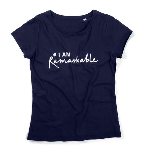 #IAmRemarkable Ladies T shirt Navy