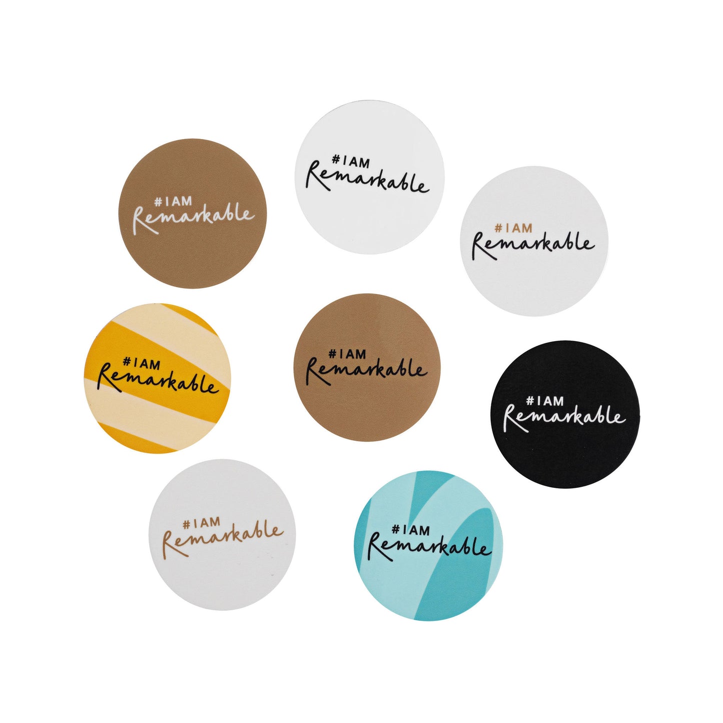 #IAmRemarkable Small Round - 10 mixed stickers