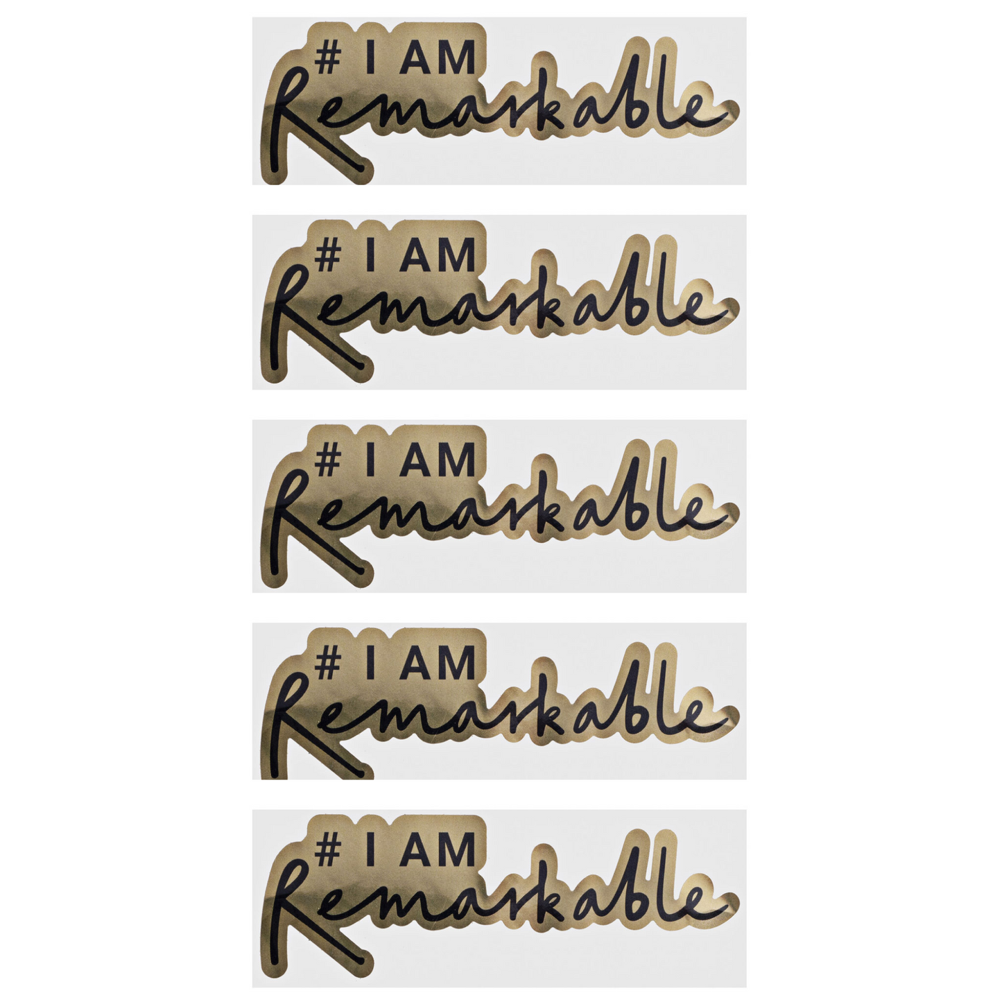 #IAmRemarkable Gold Sticker (pack of 5)